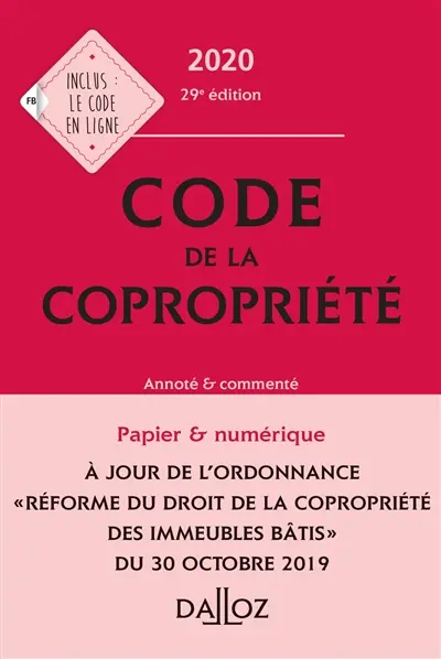 Code de la copropriété 2020 : annoté & commenté