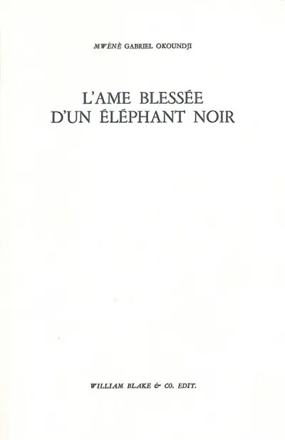 L'âme blessée d'un éléphant noir